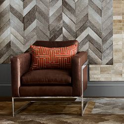 Pieced Chevron Hide Rug