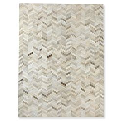 Pieced Chevron Hide Rug