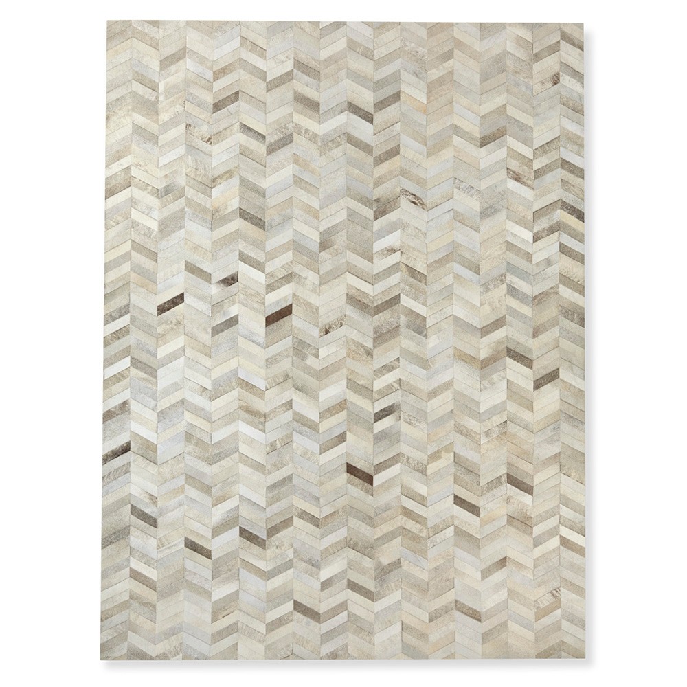 Pieced Chevron Hide Rug
