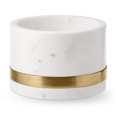 Marble &amp; Brass Wine Coaster