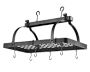 Enclume Classic Rectangular Pot Rack, Hammered Steel