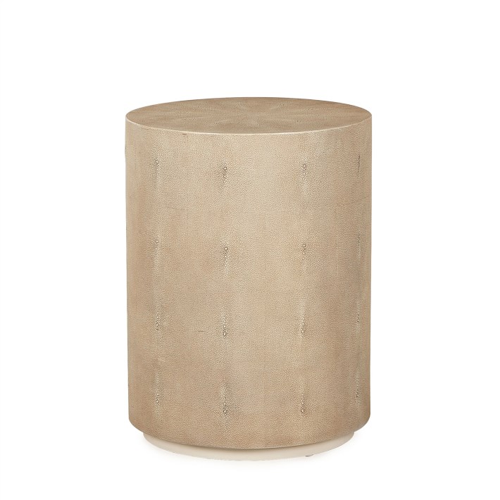 Baron Side Table, Shagreen, Ivory