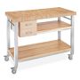 John Boos End-Grain Butcher Block Culinary Cart, 48&quot;