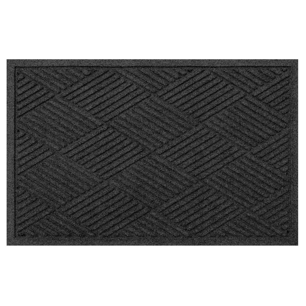Waterhog Diamond All Weather Rug 2x3 Charcoal