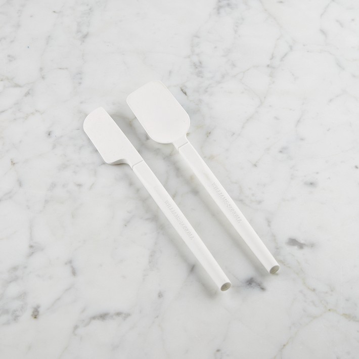 Williams Sonoma All Silicone Mini Spatula & Spoonula, White