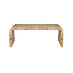 Holland Coffee Table, Rectangular, Wood, Light Burled Wood