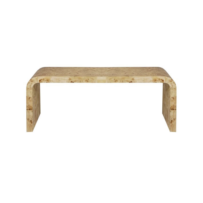 Holland Coffee Table, Rectangular, Wood, Light Burled Wood