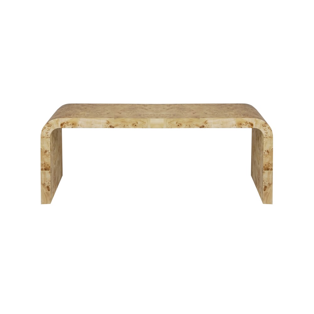 Holland Coffee Table, Rectangular, Wood, Light Burled Wood