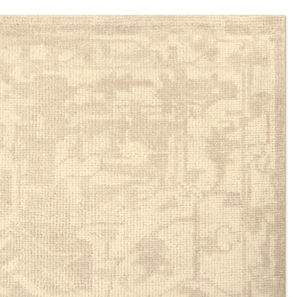 Mystic Medallion Hand Knotted Rug Swatch, 18" X 18", Sand