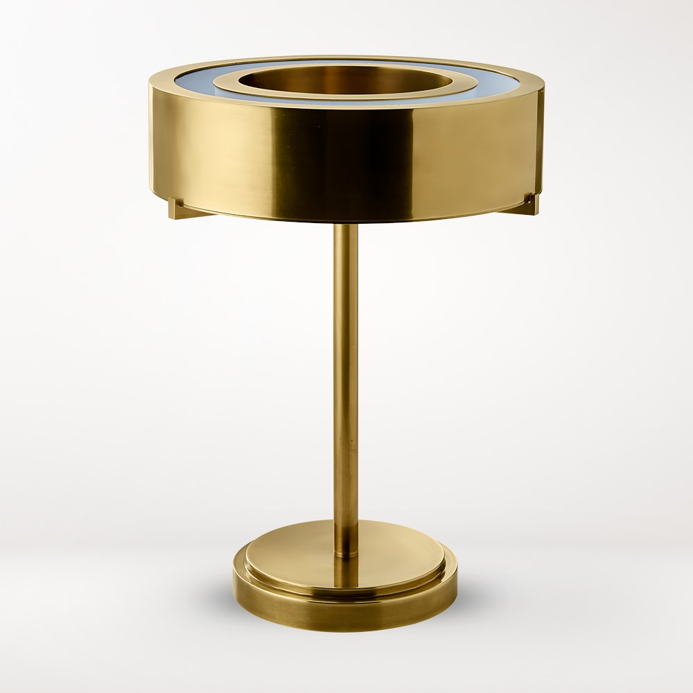 Upton LED Table Lamp, Antique Brass
