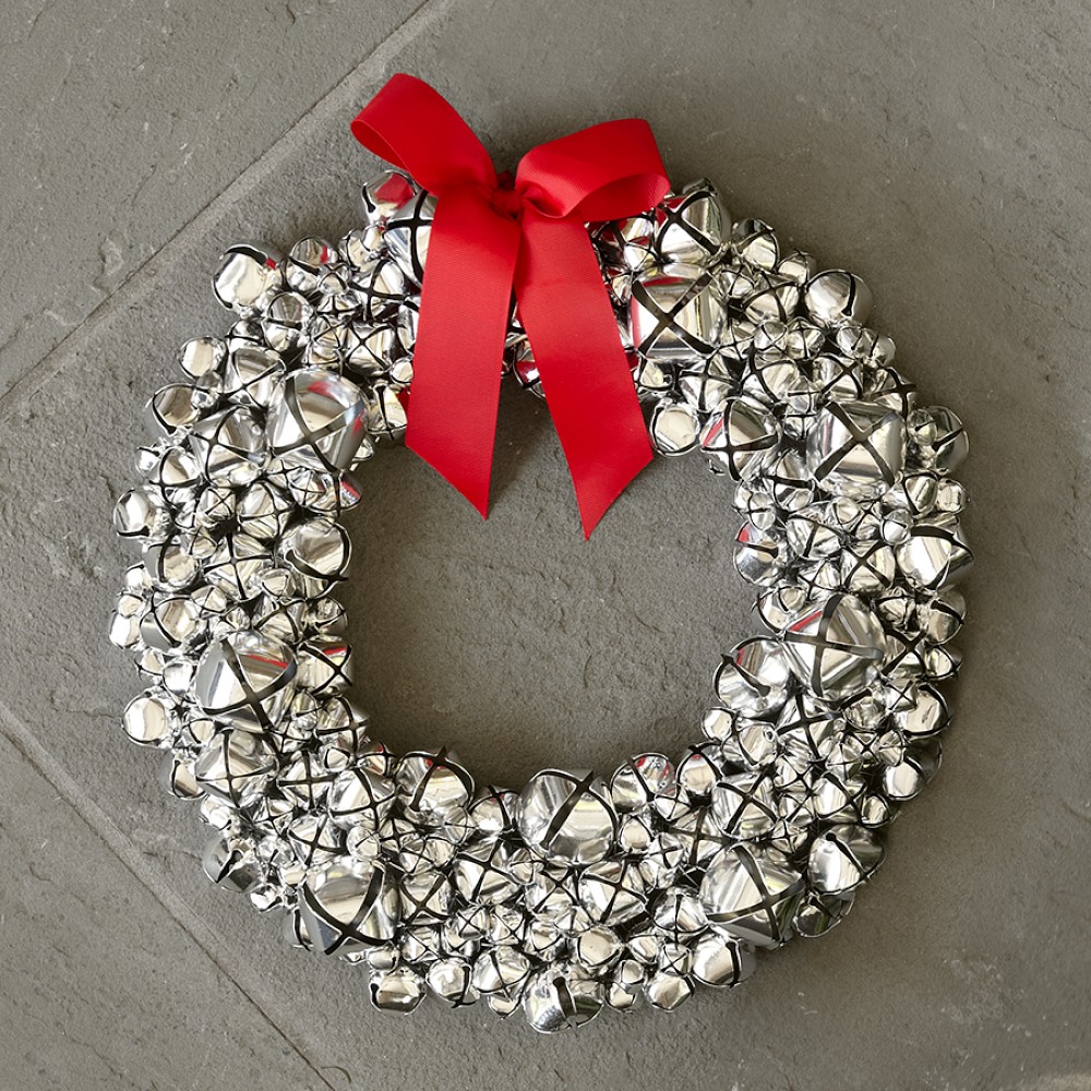 Silver Jingle Bell Wreath
