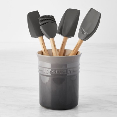 Le Creuset 5-Piece Utensil Set with Crock, Oyster