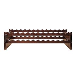 Walnut Wine Rack, 12 X 2, 24-Bottle