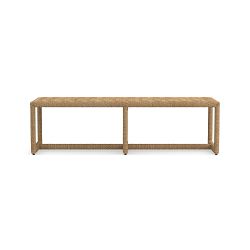 Vista Woven Backless Bench, 60", Lampakanay Rope, Natural