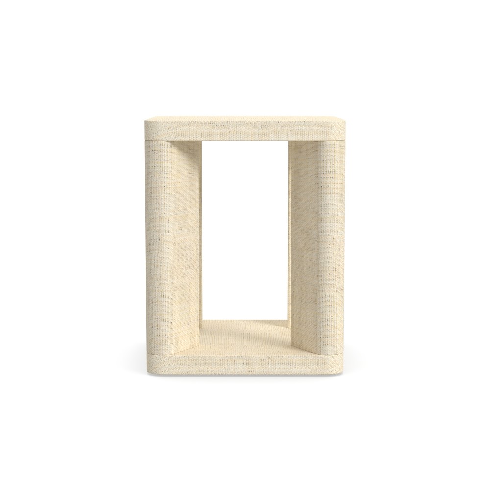 Costa Mesa Side Table, Raffia, Natural