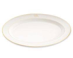 Pickard Signature Monogram Oval Platter, Gold