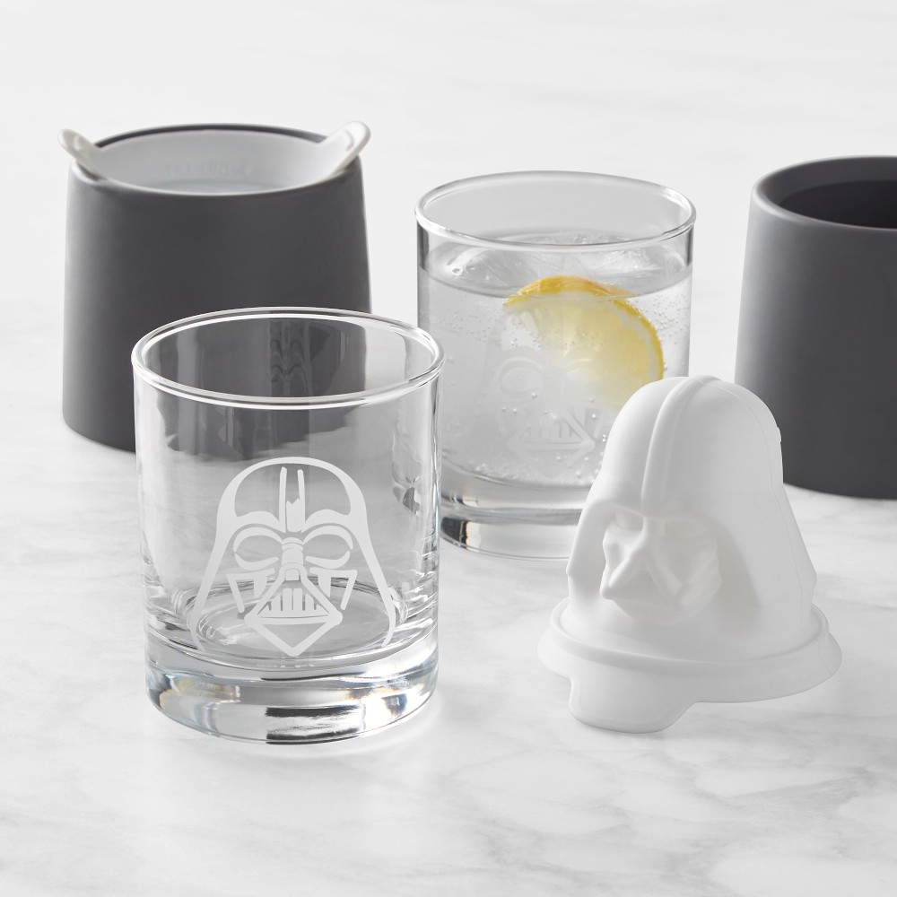 Star Wars&#8482; x Williams Sonoma Darth Vader Etched Glasses &amp; Ice Molds Set