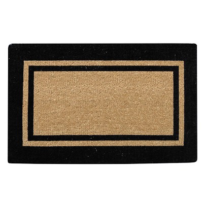 Low Profile Double Picture Frame Doormat, 36&quot; X 22&quot;, Black