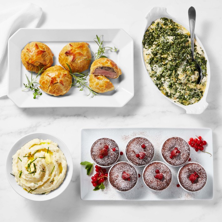 Complete Christmas Beef Wellington Dinner, Serves 4, Immediate Delivery