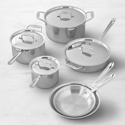 All-Clad D5&#174; Stainless-Steel 10-Piece Cookware Set