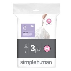 simplehuman™ 60-Pack Refill Trash Can Liners, 45L