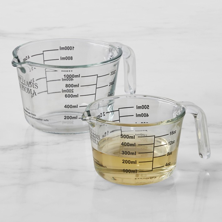 Williams Sonoma Glass Measuring Cups, Set of 2