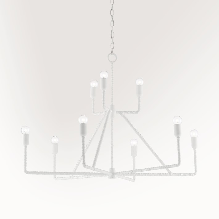 Trilling White Gesso Chandelier