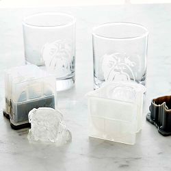 Bulldog Etched Glass & Ice Mould Set