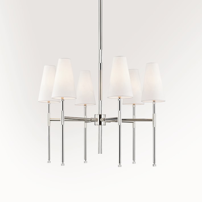Winslow Chandelier, 6 Light, Polished Nickel