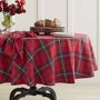 Classic Tartan Plaid Tablecloth, 70" Round, Red