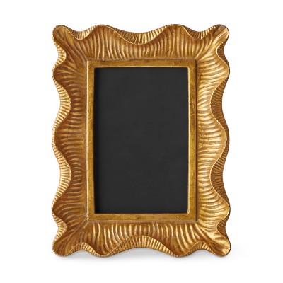 AERIN Gold Scalloped Gallery Frame, 4&quot; X 6&quot;