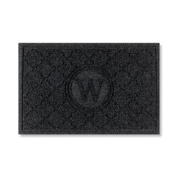 Waterhog Monogram Bombay Commercial Grade Indoor/Outdoor Mat, Charcoal