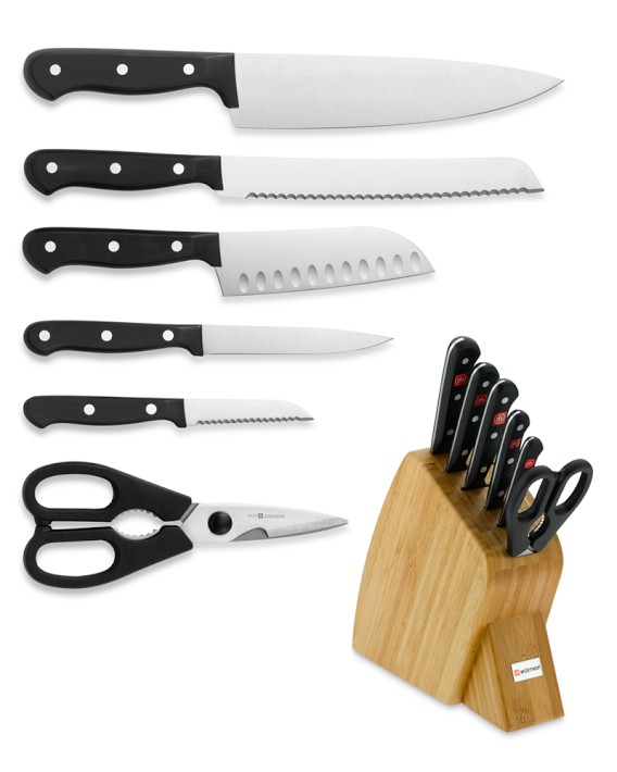 Wüsthof Gourmet Large Studio 7-Piece Knife Set with Bamboo Block