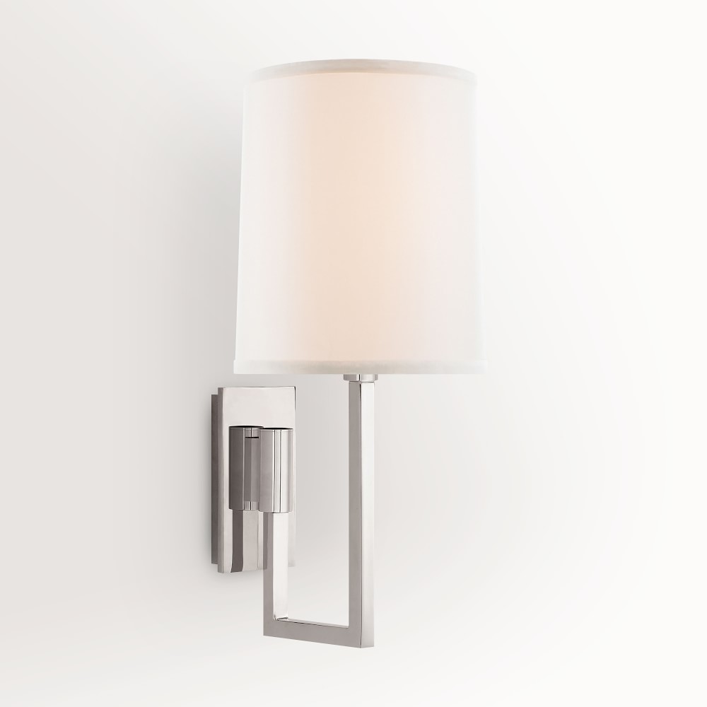 Aspect Library Sconce, Polished Nickel