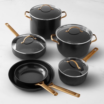 GreenPan&#8482; Reserve Ceramic Nonstick 10-Piece Cookware Set, Black