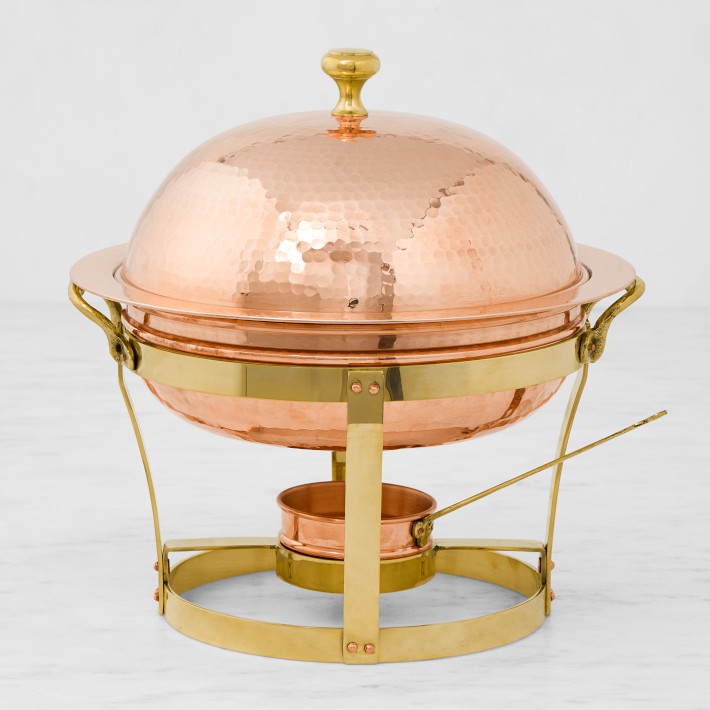 Williams Sonoma Round Copper Chafing Dish, 2-Qt.