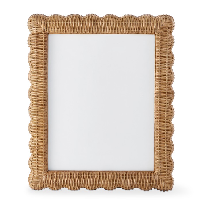 AERIN x Williams Sonoma Home Wicker Scalloped Gallery Frame