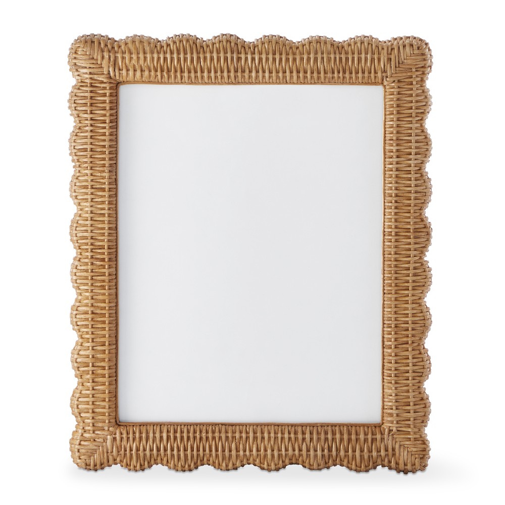 AERIN x Williams Sonoma Home Wicker Scalloped Gallery Frame