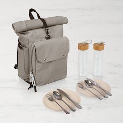 Carmel Roll Top Picnic Backpack Cooler, Gray