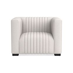 Channeled Chair, Perennials Performance Basketweave, Ivory