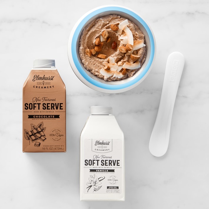 Zoku Ice Cream Maker + Vanilla and Chocolate Oat Milk Soft Serve
