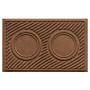 Waterhog Waves Dog Bowl Mat, Dark Brown, 18" X 27"