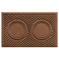 Waterhog Waves Dog Bowl Mat, Dark Brown, 18" X 27"