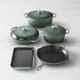 Le Creuset Signature Enameled Cast Iron 8-Piece Cookware Set, Ocean