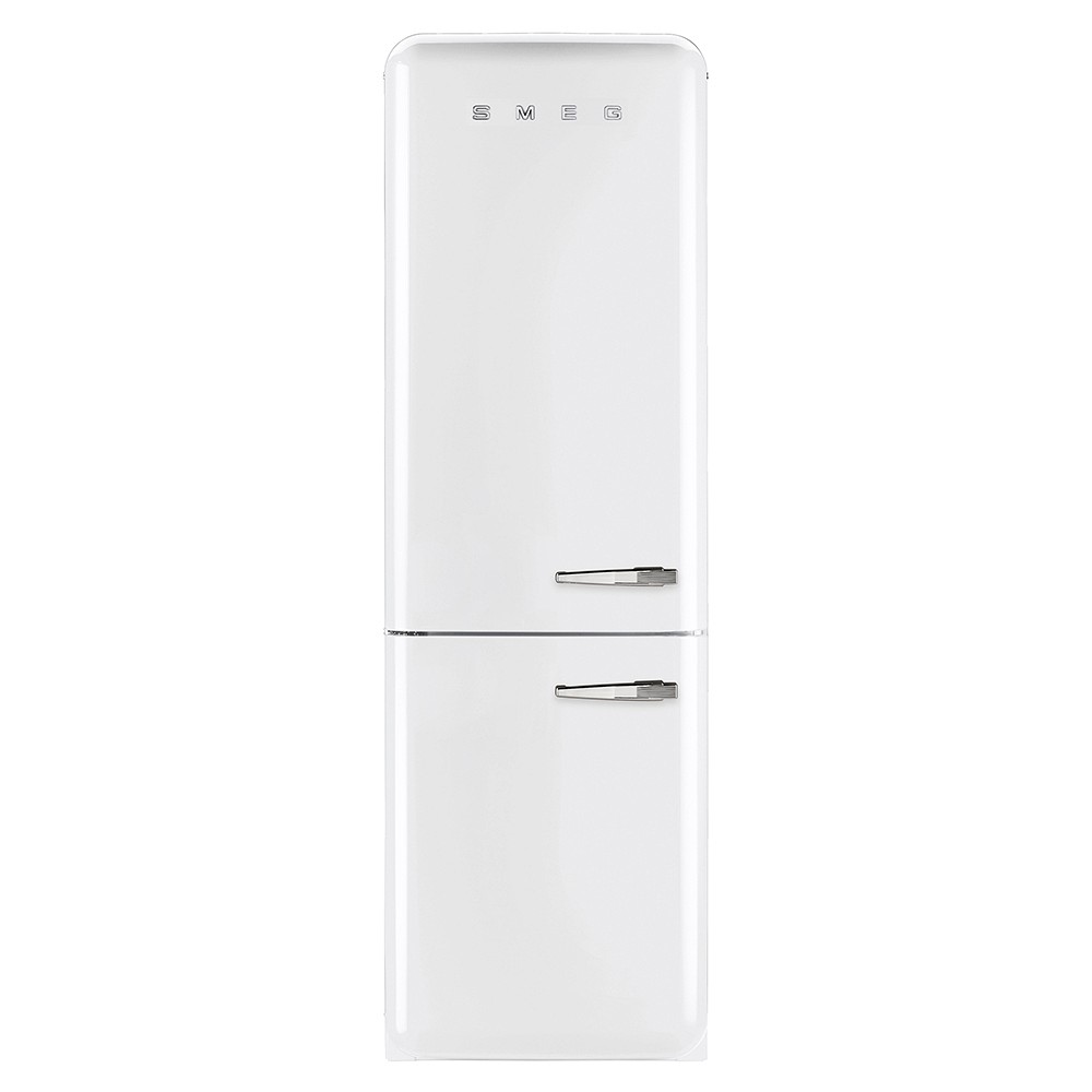 SMEG 50's Style Retro FAB 32 Refrigerator with Freezer, White, Left Hinge