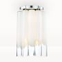 Mora Glass Sconce, Polished Nickel