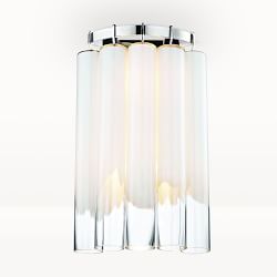 Mora Glass Sconce, Polished Nickel