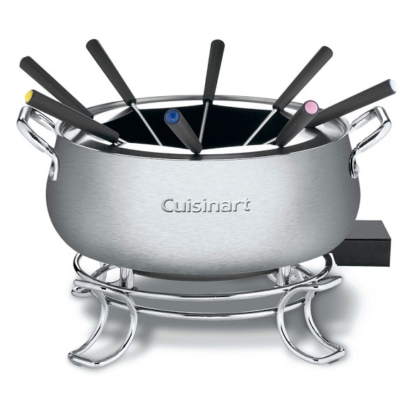 Electric Fondue Pot Set For Cheese & Chocolate - 12-Cup Stainless Steel Fondue Pot 8 Coded Forks 3 Mode Fondue Set Adjustable Temperature Control Cheese Oil