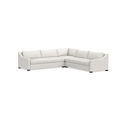 Ghent Slope Arm 3-Piece L-Shape Sofa (119&quot;)