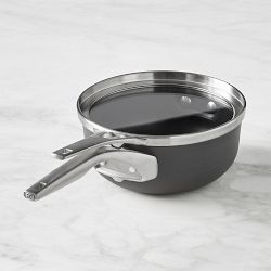 Calphalon Premier Space-Saving Hard-Anodized Nonstick Saucepan with Cover, 2 1/2-Qt.